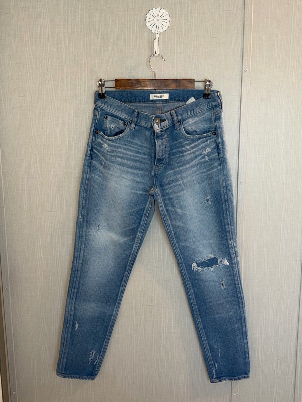 Moussy Vintage Howa Jeans Women’s 27x27 Straight Blue Japan Denim